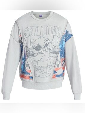 Lilo and Stitch Men's Crewneck Sweatshirt with Long Sleeves